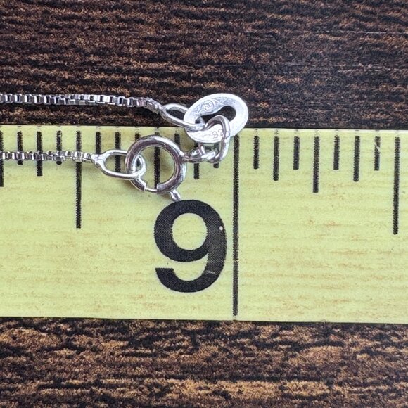 VTG Sterling Silver 925 Open Heart Slide Pendant Necklace Size 18" Length - Picture 10 of 15